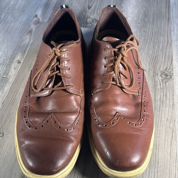 Cole Haan Grand Wingtip Oxford British Tan Brown Men's Shoes Size 11 - Picture 10 of 10